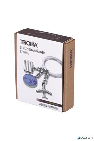 Kulcstartó, 3 charm dísszel, TROIKA 'Világutazó'
