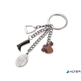 Kulcstartó, 4 charm dísszel, TROIKA 'Horse'