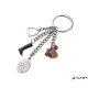 Kulcstartó, 4 charm dísszel, TROIKA 'Horse'