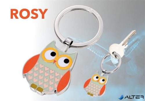 Kulcstartó, TROIKA 'Rosy', szürke