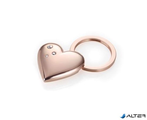 Kulcstartó, SWAROVSKI® kristályokkal, TROIKA, "Girls Best Friend Rosy" Shiny