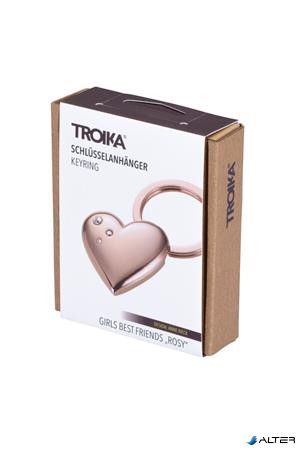 Kulcstartó, SWAROVSKI® kristályokkal, TROIKA, 'Girls Best Friend Rosy' Shiny