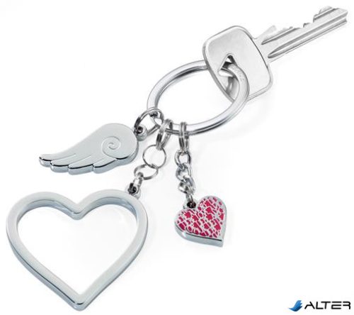 Kulcstartó, 3 charm dísszel, TROIKA "LOVE IS IN THE AIR"