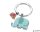 Kulcstartó, 2 charm dísszel, TROIKA 'Elefántok', vegyes színek