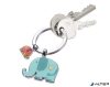 Kulcstartó, 2 charm dísszel, TROIKA 'Elefántok', vegyes színek