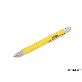   Golyóstoll, multifunkciós, érintővel, TROIKA, 'Construction', sárga