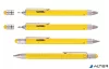 Golyóstoll, multifunkciós, érintővel, TROIKA, 'Construction', sárga