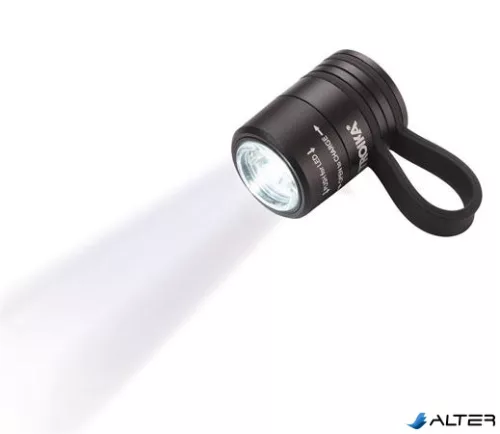 Elemlámpa, mágneses rögzítővel, állítható fényfunkció, futáshoz, TROIKA, fekete