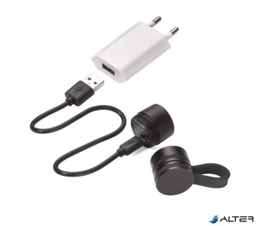 Elemlámpa, mágneses rögzítővel, állítható fényfunkció, futáshoz, TROIKA, fekete