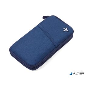   Dokumentumtároló, utazáshoz, RFID védelemmel, TROIKA 'Safe flight', sötétkék