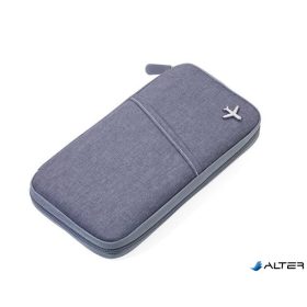   Dokumentumtároló, utazáshoz, RFID védelemmel, TROIKA 'Safe flight', szürke