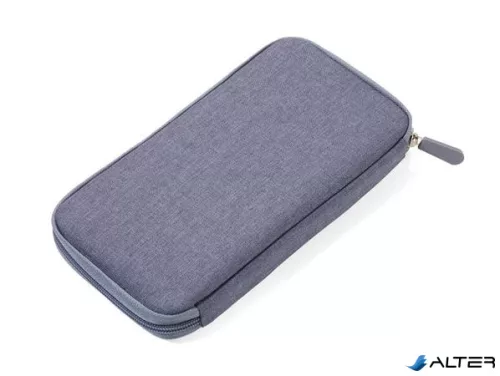 Dokumentumtároló, utazáshoz, RFID védelemmel, TROIKA 'Safe flight', szürke