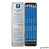 Grafitceruza készlet, fém doboz, hatszögletű, STAEDTLER "Mars Lumograph 100", 6 különböző keménység