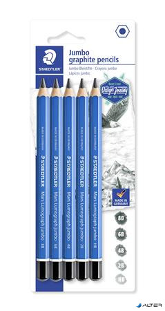 Grafitceruza készlet, jumbo, hatszögletű, STAEDTLER " Mars Lumograph Jumbo 100J", 5 különböző keménység