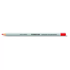   Jelölőceruza, hatszögletű, mindenre író, lemosható (omnichrom), STAEDTLER 'Lumocolor 108', piros