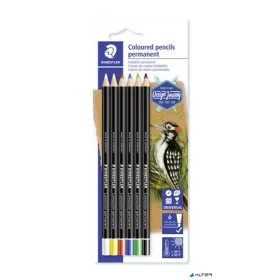   Jelölőceruza készlet, mindenre író, vízálló, STAEDTLER "Lumocolor® permanent glasochrom 108 20", 6 különböző szín