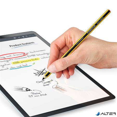 Érintőceruza, érintőképernyős készülékekhez, EMR, STAEDTLER 'Noris Digital Classic 180 22', sárga