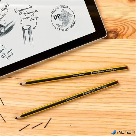 Érintőceruza, érintőképernyős készülékekhez, EMR, STAEDTLER 'Noris Digital Classic 180 22', sárga