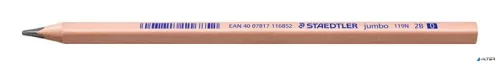 Grafitceruza, 2B, háromszögletű, vastag, STAEDTLER "Noris® natural jumbo 119N"