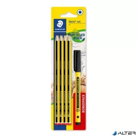   Grafitceruza készlet, tűfilccel, HB, hatszögletű, STAEDTLER 'Noris® 120', 8+1 db