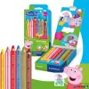 Színes ceruza készlet, hatszögletű, jumbo, STAEDTLER „Noris® junior 140", Peppa malac, 6 szín