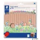 Színes ceruza készlet, hatszögletű, STAEDTLER 'Noris® natural 143N', 24 szín