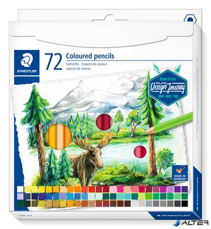 Színes ceruza készlet, hatszögletű, STAEDTLER '146 C', 72 különböző szín