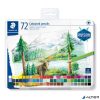 Színes ceruza készlet, hatszögletű, fémdobozos, STAEDTLER "146 C", 72 különböző szín