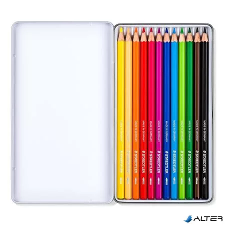 Színes ceruza készlet, hatszögletű, STAEDTLER® 'metallic 146M', 12 különböző metál szín