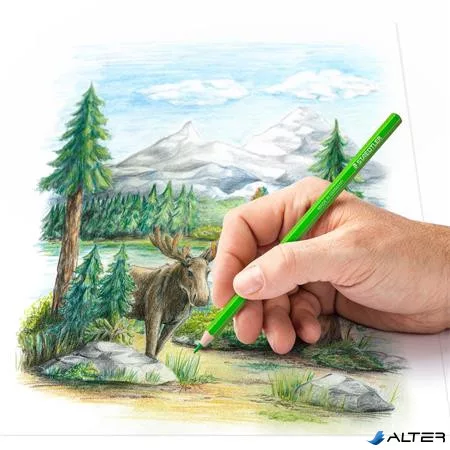 Színes ceruza készlet, hatszögletű, STAEDTLER® 'metallic 146M', 12 különböző metál szín