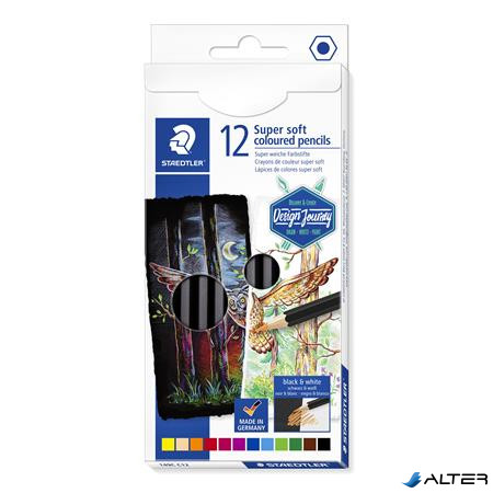 Színes ceruza készlet, hatszögletű, STAEDTLER "149 C, 12 különböző szín