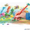Színes ceruza készlet, háromszögletű, STAEDTLER 'Ergo Soft 157', 12 különböző szín