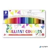 Színes ceruza készlet, háromszögletű, fémdobozos, STAEDTLER "Ergo Soft 157", 36 különböző szín