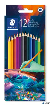 Színes ceruza készlet, hatszögletű, STAEDTLER "175 C", Multiverzum 1, 12 különböző szín