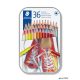 Színes ceruza készlet, hatszögletű, fém dobozban, STAEDTLER "175", 36 különböző szín