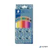 Színes ceruza készlet, hatszögletű, vegyes mintájú csomagolás, STAEDTLER '175', 24 különböző szín