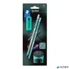 Grafitceruza készlet, hegyezővel, radírral, HB, STAEDTLER "Norix® 181", franciazöld