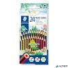 Színes ceruza készlet, hatszögletű, STAEDTLER "Noris Colour 185", 24 különböző szín
