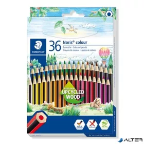   Színes ceruza készlet, hatszögletű, STAEDTLER "Noris Colour 185", 36 különböző szín