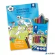 Színes ceruza készlet, hatszögletű, színezőfüzettel, STAEDTLER 'Noris® Colour 185', 12 szín
