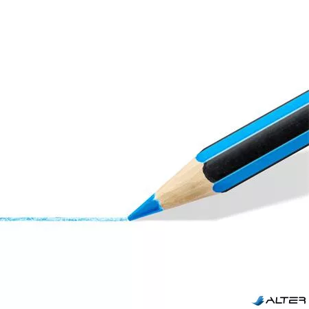 Színes ceruza készlet, hatszögletű, színezőfüzettel, STAEDTLER 'Noris® Colour 185', 12 szín