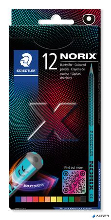 Színes ceruza készlet, STAEDTLER "Norix® 186", 12 különböző szín