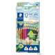 Színes ceruza készlet, háromszögletű, STAEDTLER 'Noris Colour 187', 12 különböző szín