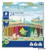 Színes ceruza készlet, háromszögletű, STAEDTLER "Noris Colour 187", 24 különböző szín