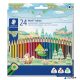 Színes ceruza készlet, háromszögletű, STAEDTLER 'Noris Colour 187', 24 különböző szín