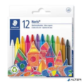   Zsírkréta, STAEDTLER "Noris 220", 12 különböző szín