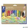 Zsírkréta, vastag, hatszögletű, STAEDTLER "Noris Junior 224", 12 különböző szín