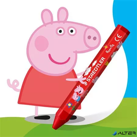 Zsírkréta, hatszögletű, jumbo, STAEDTLER „Noris® junior 224”, Peppa malac, 12 szín