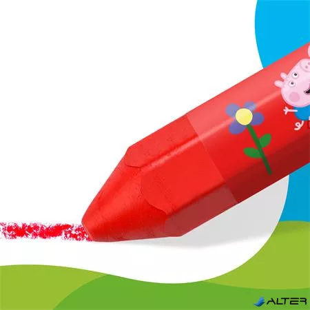 Zsírkréta, hatszögletű, jumbo, STAEDTLER „Noris® junior 224”, Peppa malac, 12 szín