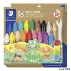 Zsírkréta, vastag, hatszögletű, STAEDTLER 'Noris Junior 224', 18 különböző szín